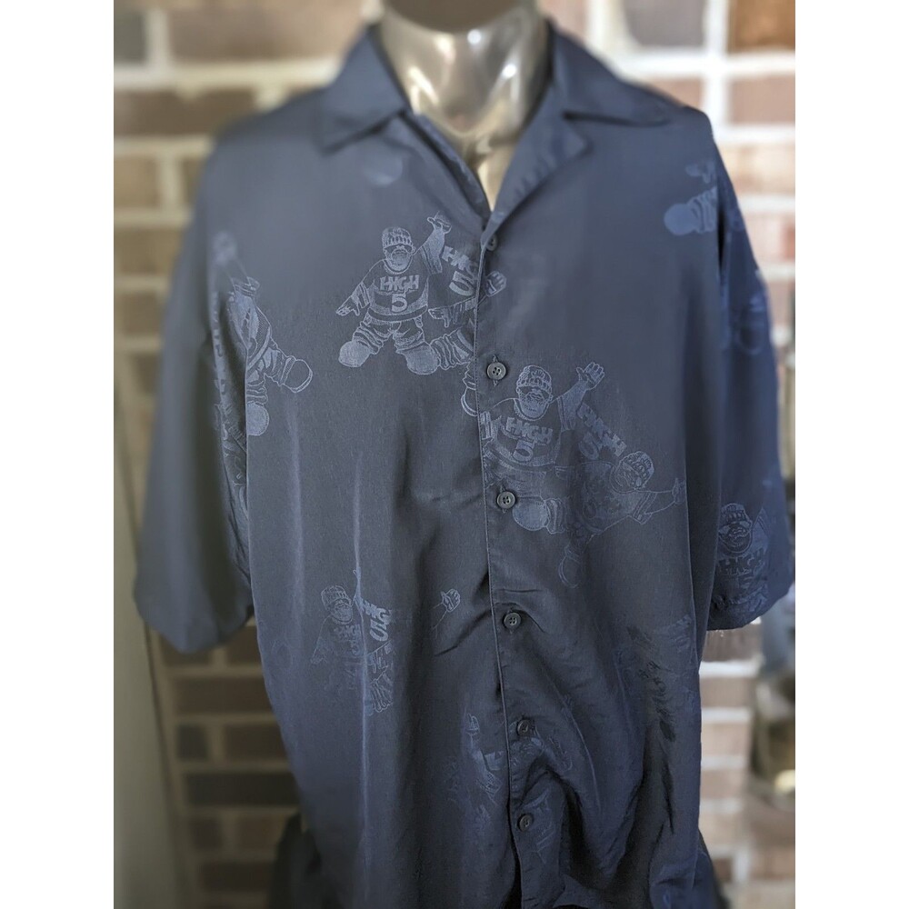 Vintage High 5 Resort Wear Blue Hawaiian Seals Unlimited Shirt Size 16.5" XL